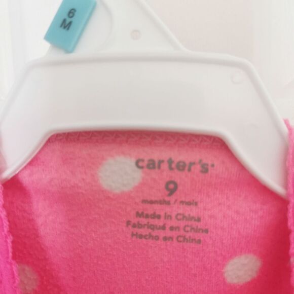 3/$15 Carter's fleece pajamas size 9 - Picture 4 of 4